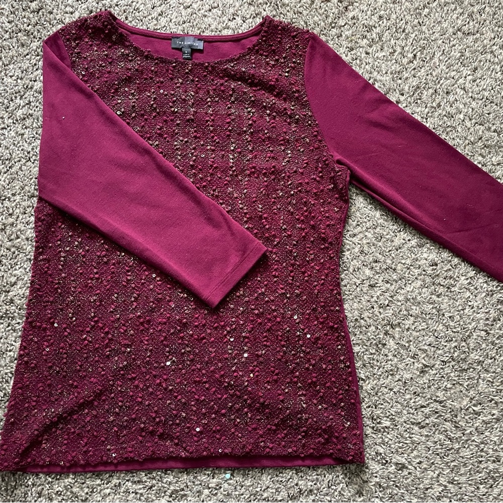Magenta Sequin Top